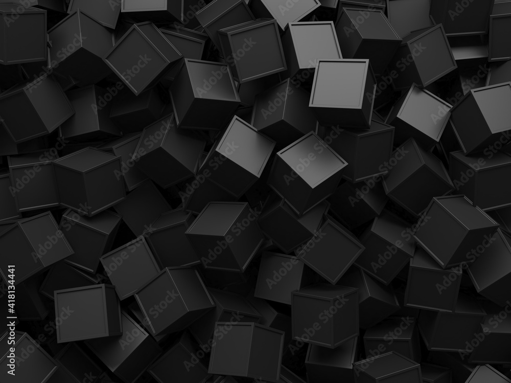 Abstract Dark Cubes Futuristic Design Background Abstract Dark Cubes Futuristic Design Background