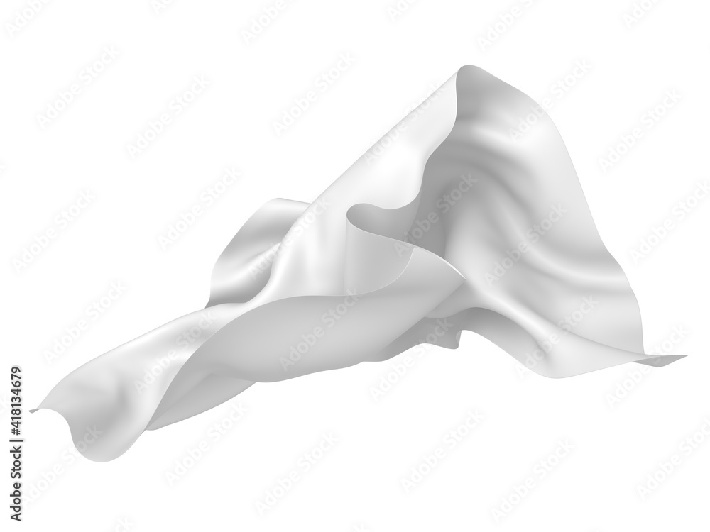 Smooth elegant white flying cloth Smooth elegant white flying cloth