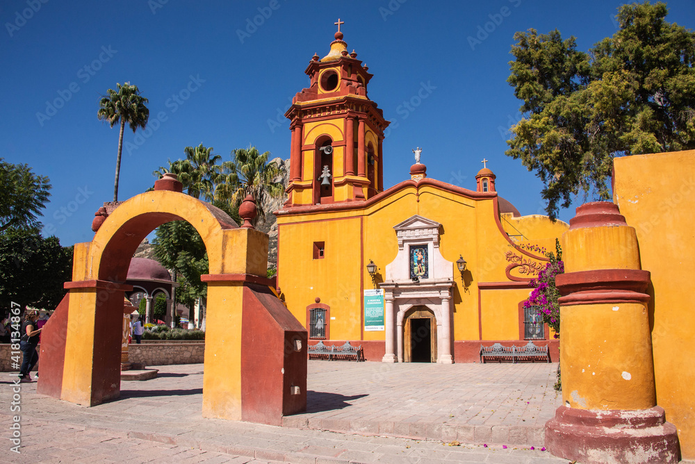 The Parroquia San Sebastian church, Bernal, Queretaro, Mexico 
