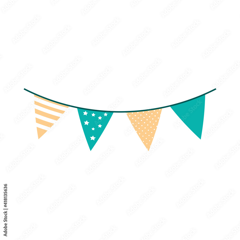 Fototapeta premium pennants celebration party