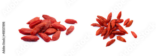 Fresh goji berry isolated on white background 