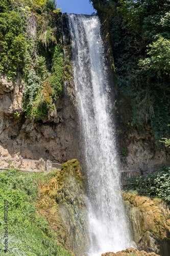 The famous waterfall in the city of Edessa (Greece, Central Macedonia)