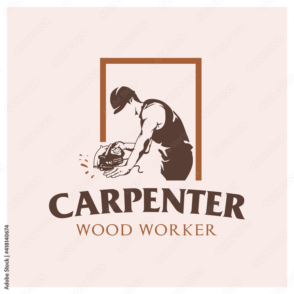 The graphic design of the sawing person is perfect for the carpenter The graphic design of the sawing person is perfect for the carpenter