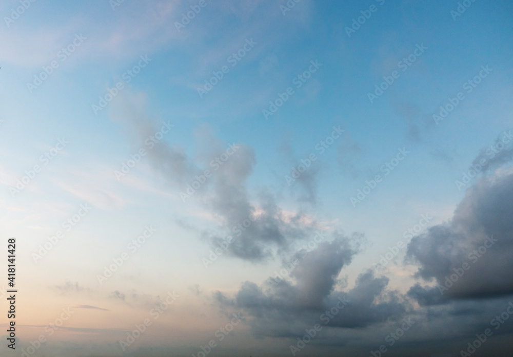 White cloud background and blue sky photo