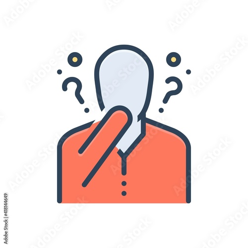Color illustration icon for supposed 