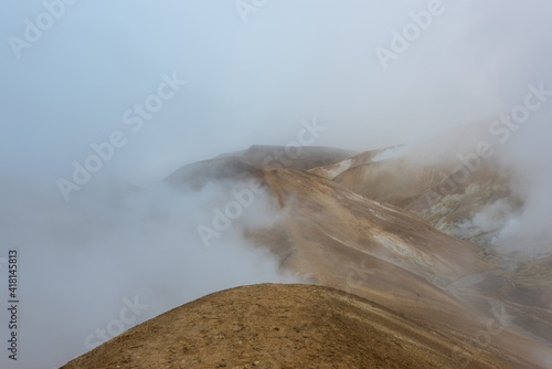 boiling water in the volcano photo