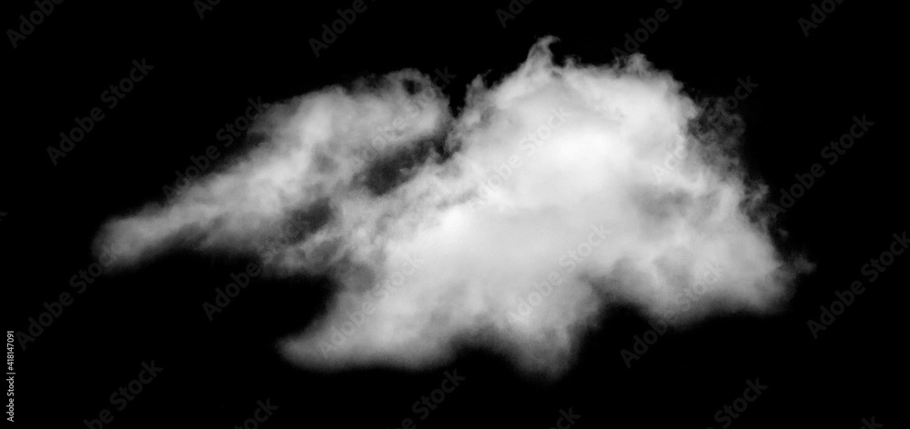 White cloud isolated on black background, Fluffy texture , Abstract smoke White cloud isolated on black background, Fluffy texture , Abstract smoke