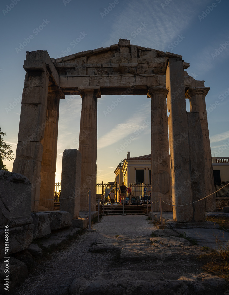 Fototapeta premium Roman Ruins At Sunset