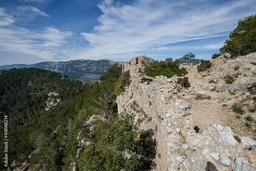 Alaro castle, ruins of the western walls, Alaro, Mallorca, Balearic Islands, Spain © Tolo