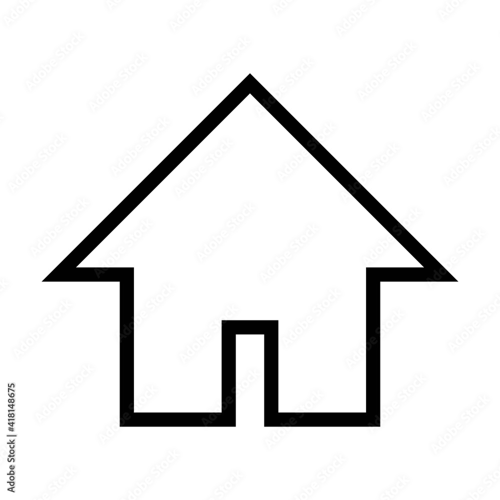 Home symbol icon vector symbol in a flat color glyph pictogram illustration Home symbol icon vector symbol in a flat color glyph pictogram illustration