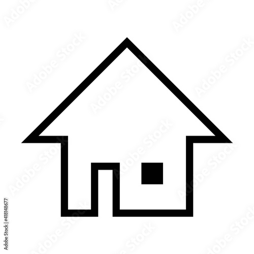 Home symbol icon vector symbol in a flat color glyph pictogram illustration