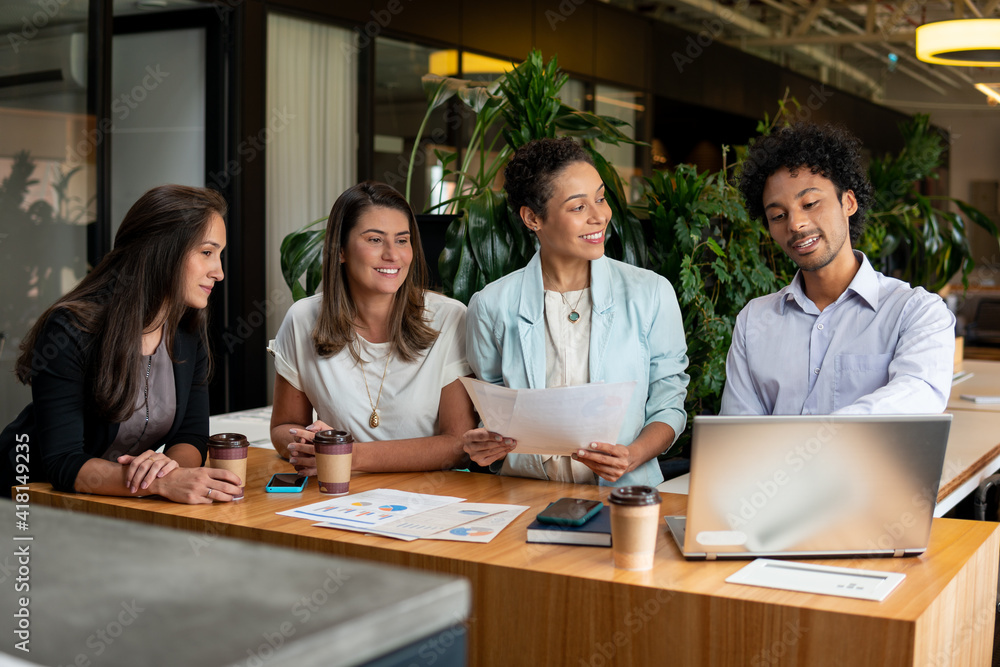black business man giving presentation in office workspace. . black business man giving presentation in office workspace. .