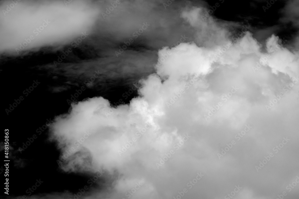 White cloud isolated on black background, Fluffy texture , Abstract smoke White cloud isolated on black background, Fluffy texture , Abstract smoke
