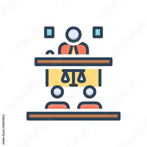 Color illustration icon for appeal