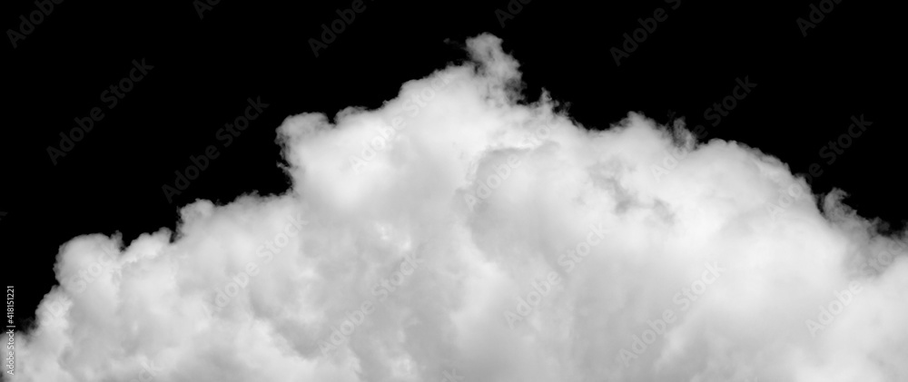 White cloud isolated on black background, Fluffy texture , Abstract smoke White cloud isolated on black background, Fluffy texture , Abstract smoke