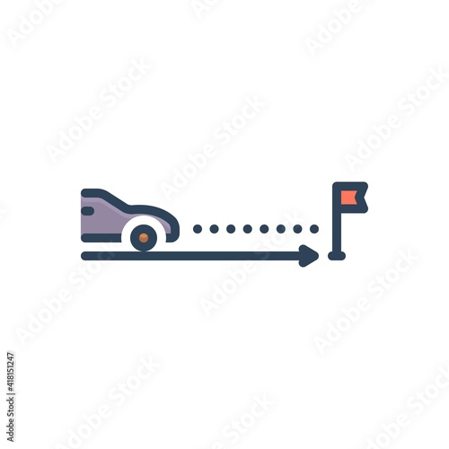 Color illustration icon for expectation 