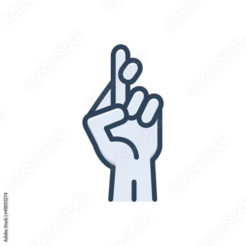 Color illustration icon for expectation