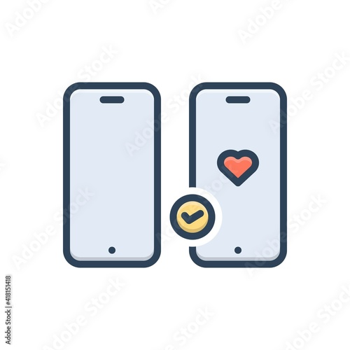 Color illustration icon for prefer 