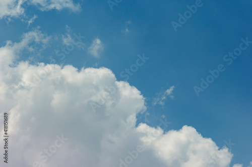white cloud on blue sky background. cloudscape background.