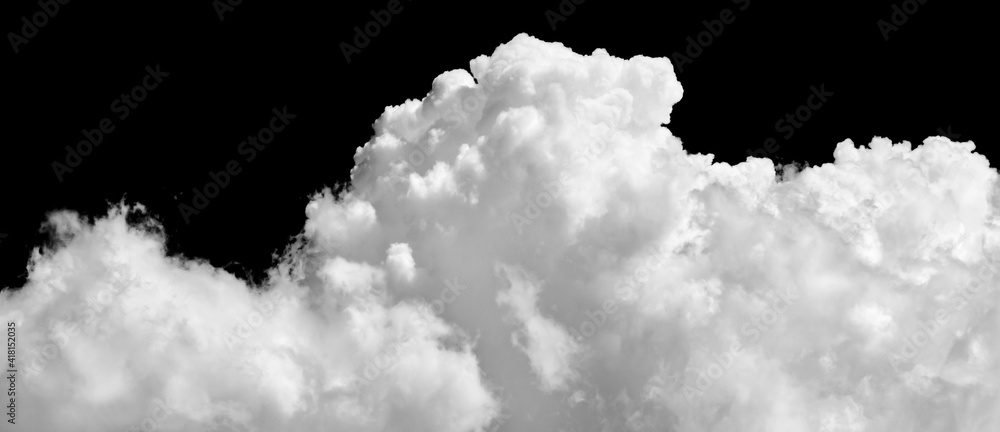 White cloud isolated on black background, Fluffy texture , Abstract ...