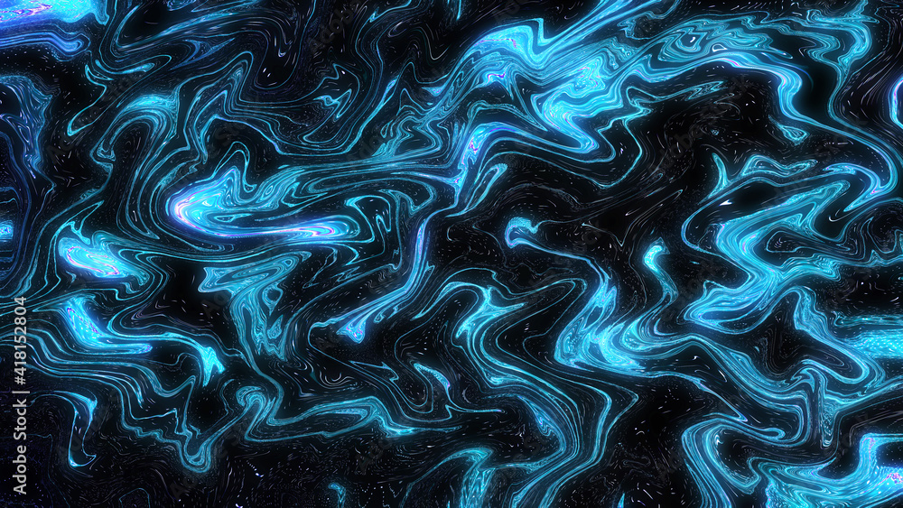 Obraz premium shiny blue light liquid background texture.