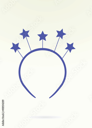 Blue stars headband. vector illustration