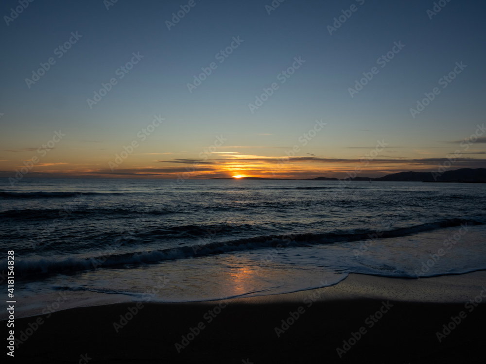 sunset on the beach sunset on the beach