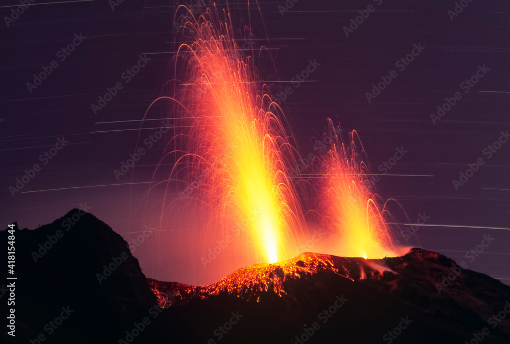 Stromboli eruptions and stars