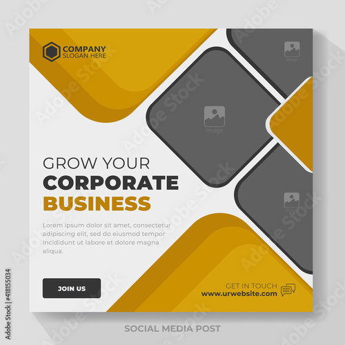 grow your corporate business social media post templates design