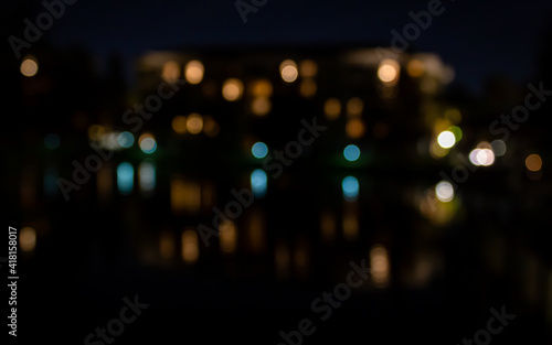 Soft Focus Reflection of Building Lights on a Lake © EMFA16