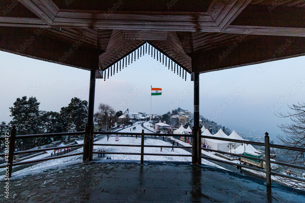 Latest views of Snowfall in Shimla