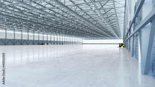 Airplane Hangar Interior 4b