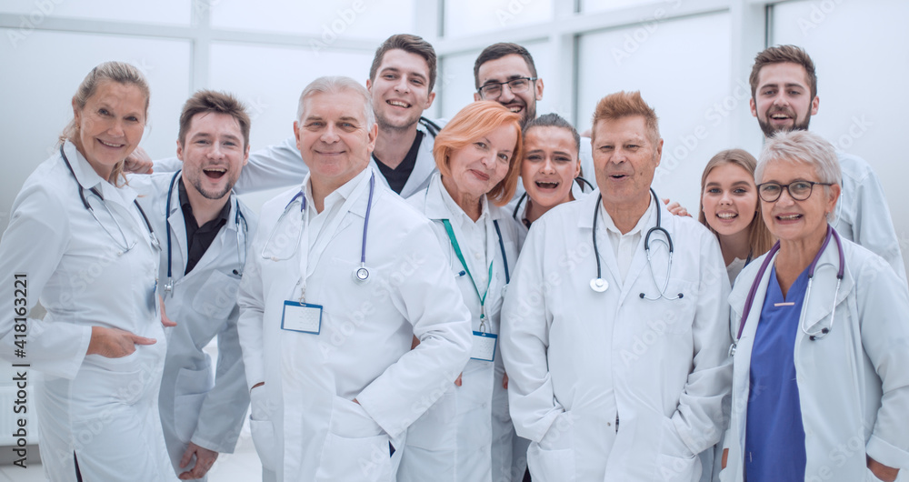 close up. group of doctors and scientists standing together. close up. group of doctors and scientists standing together.