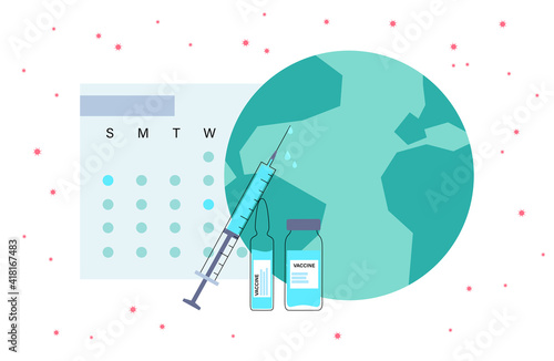 Global vaccination concept
