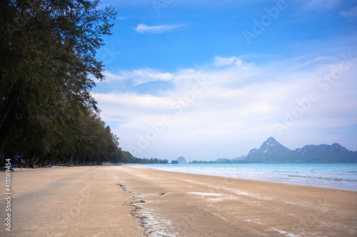 Fototapeta Naklejka Na Ścianę i Meble -  Sea beach at Ao manao bay, Prachuap Khiri Khan Province, Thailand. Lonely dream concept.