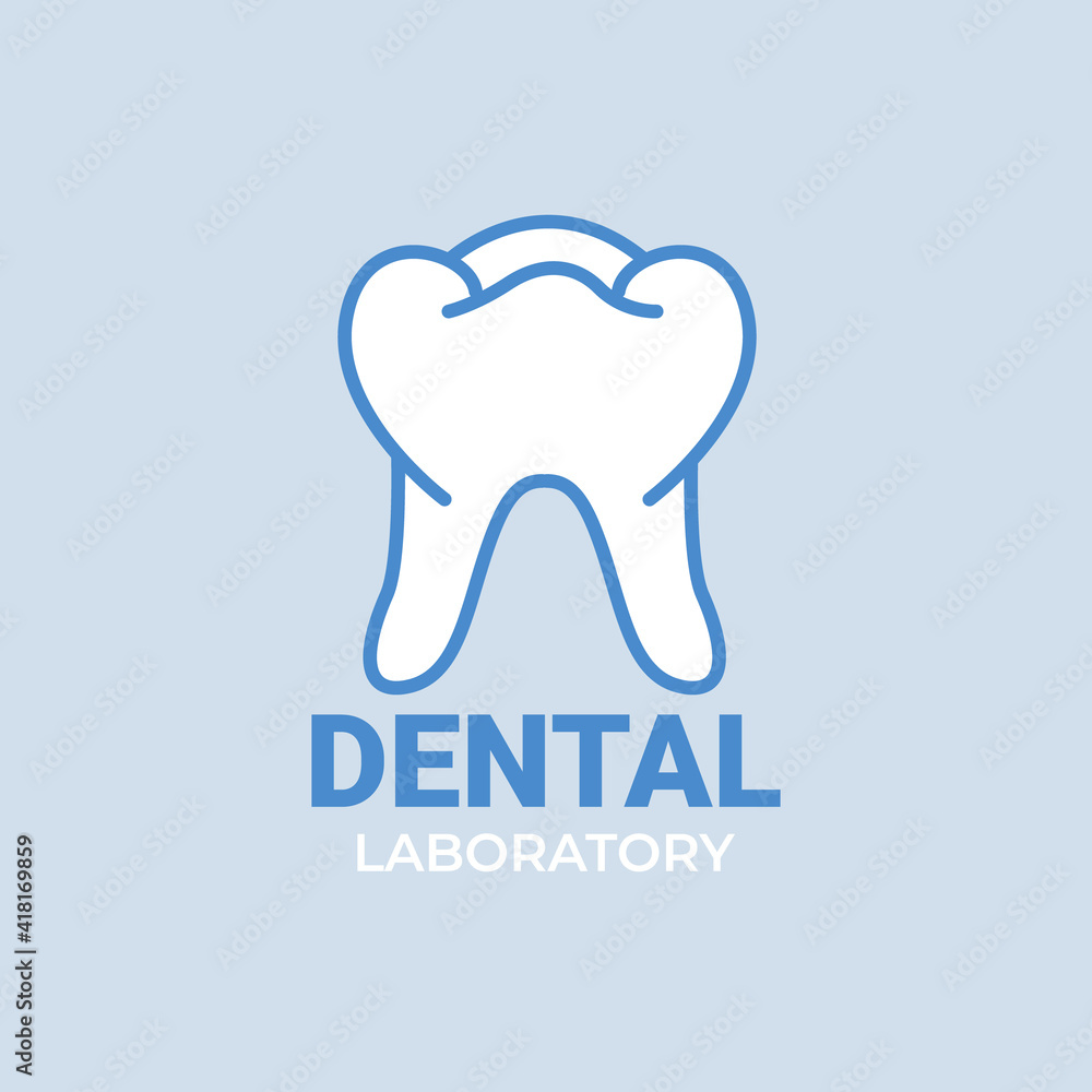 White tooth vector logo for dental clinic. Dental laboratory logo isolated on white background. White tooth vector logo for dental clinic. Dental laboratory logo isolated on white background.