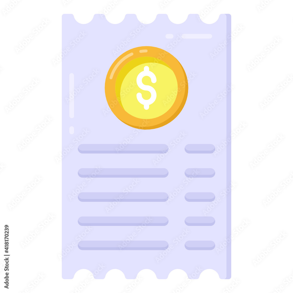 Invoice icon in flat style, editable vector
Invoice icon in flat style, editable vector