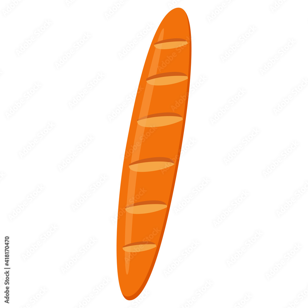 Loaf of white bread. Fresh bakery.Vector realistic illustration.Design element for bakery, shop, pastry shop. Loaf of white bread. Fresh bakery.Vector realistic illustration.Design element for bakery, shop, pastry shop.