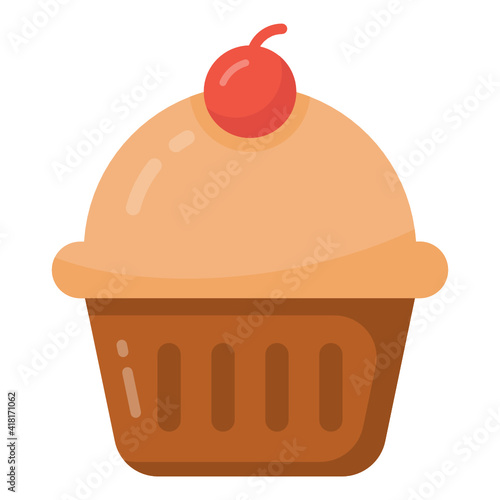 
Design of muffin vector, flat icon style 

