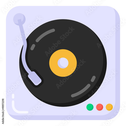 
Flat icon of disc player or dj vector design

