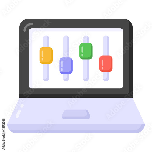 
An icon design of online volume equalizer 

