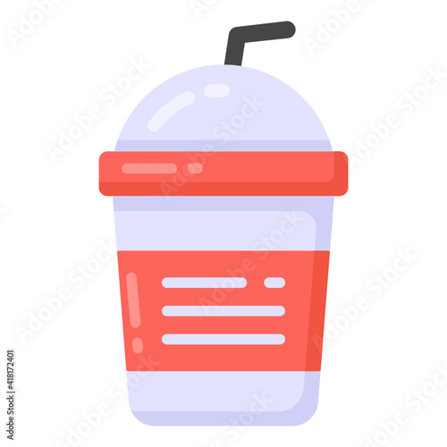 
Trendy design icon of disposable cup

