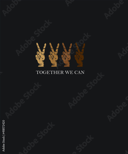 Hate racism vector, template, icon, image, infographic, minimal, graphic design.