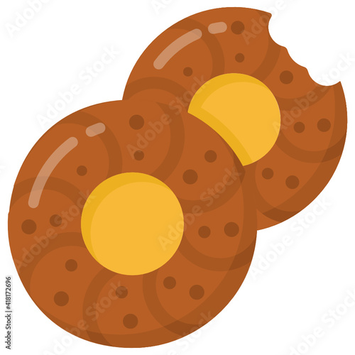 
Donut flat style icon, editable vector 

