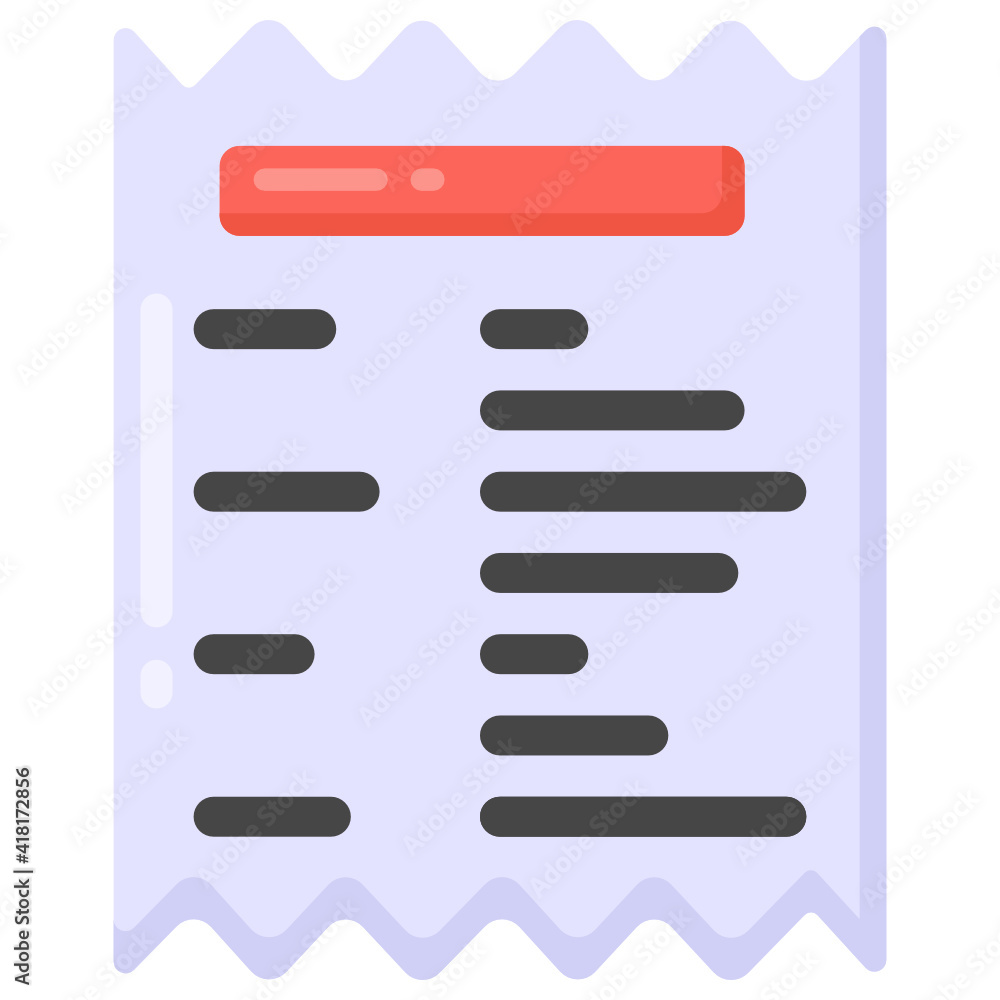 Invoice flat style icon, editable vector
Invoice flat style icon, editable vector