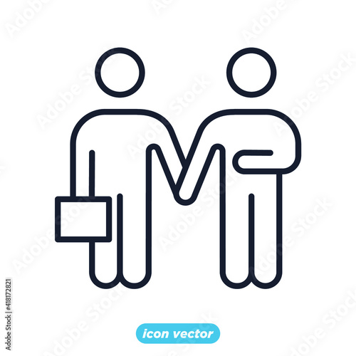 partnership icon. partnership business management symbol template for graphic and web design collection logo vector illustration