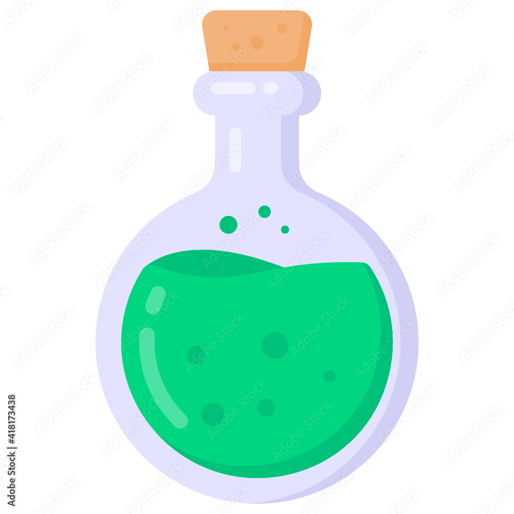 A potion bottle flat icon, editable design
A potion bottle flat icon, editable design