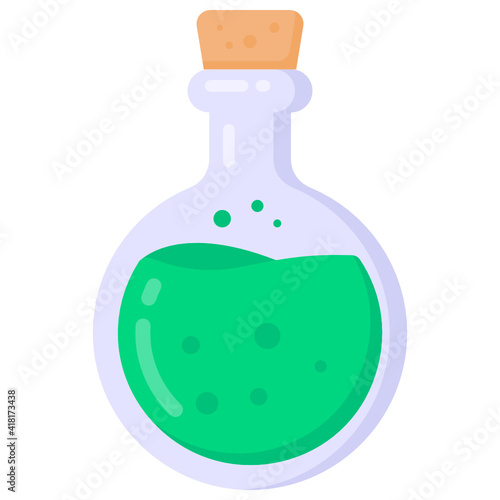 
A potion bottle flat icon, editable design

