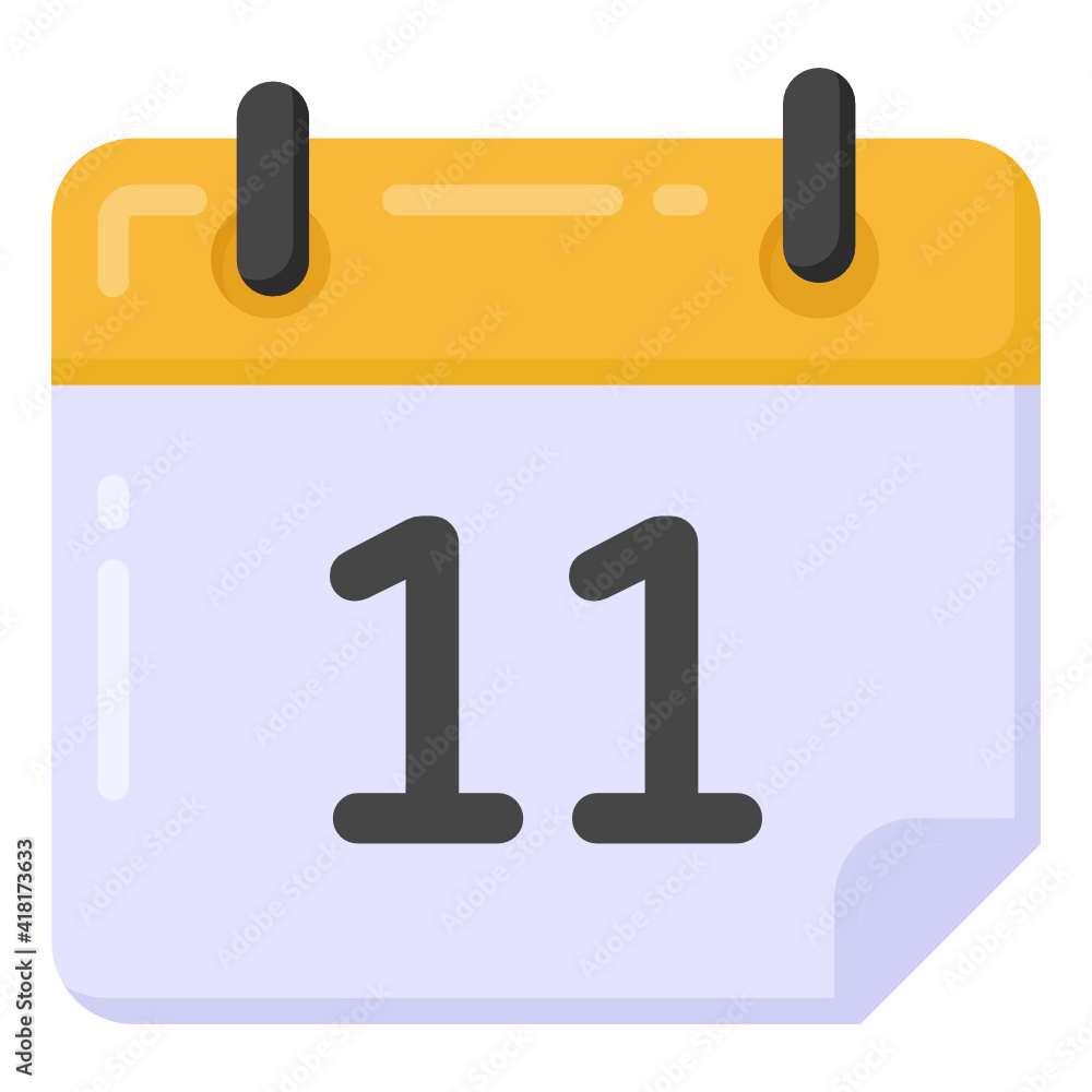 Calendar with a date, flat editable icon
Calendar with a date, flat editable icon
