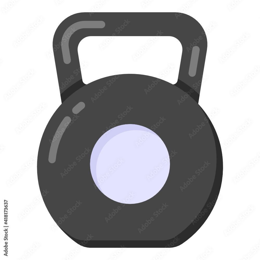 Weighting girya, flat icon of kettlebell
Weighting girya, flat icon of kettlebell